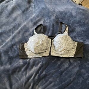 Glamorise Black and Gray Sports Bra